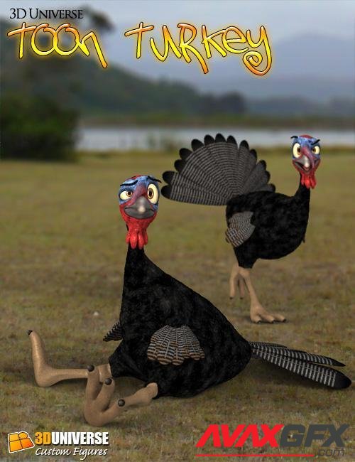 3D Universe Toon Turkey