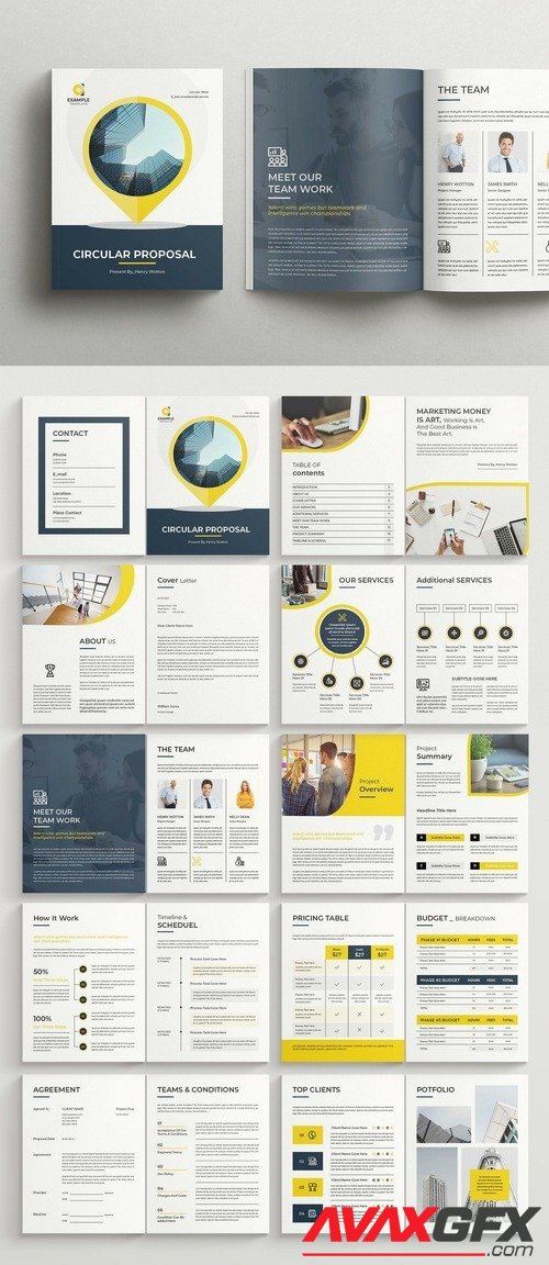 AdobeStock - Circular Proposal Layout 512656722