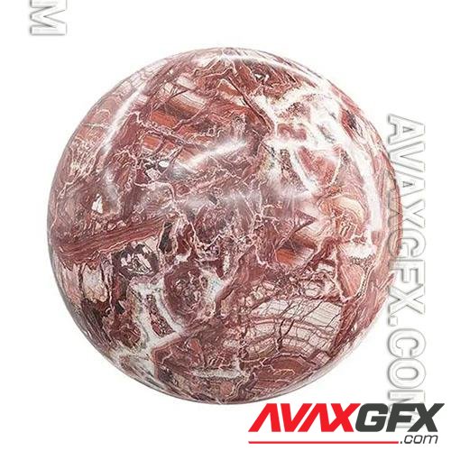 Red Marble PBR Texture