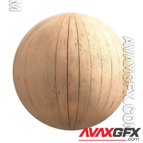 Orange Painted Wooden Planks PBR Texture