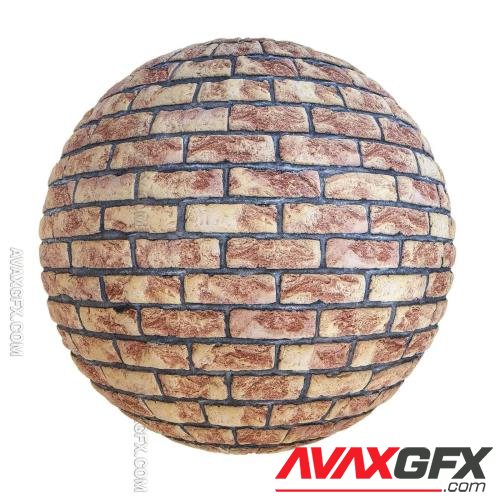 Orange Brick Wall PBR Texture