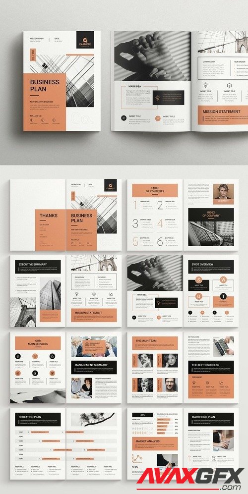 AdobeStock - Business Plan Brochure Layout 512656741