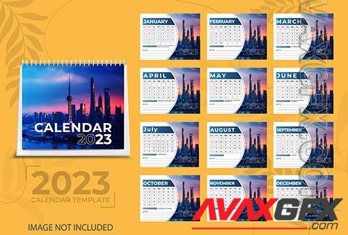 Desk calendar 2023 template 12 months included