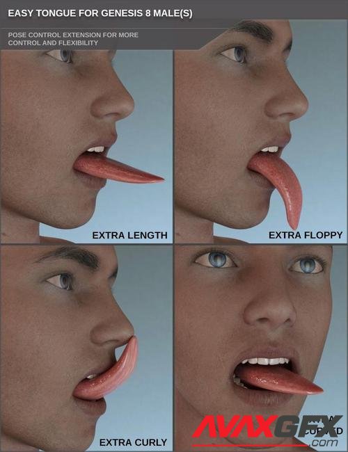 Easy Tongue for Genesis 8 Males