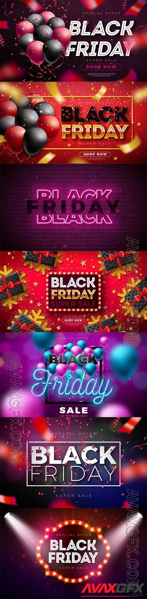 Black friday super sale vector illustration