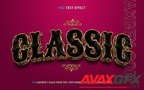 Clasisc ornate 3d text effect psd