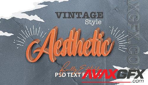 3d vintage style psd text effect