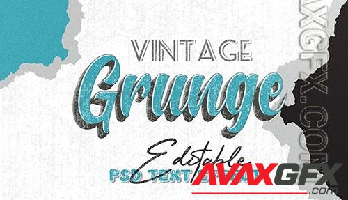 Vintage grunge style psd text effect