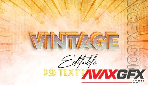 Vintage style psd text effect