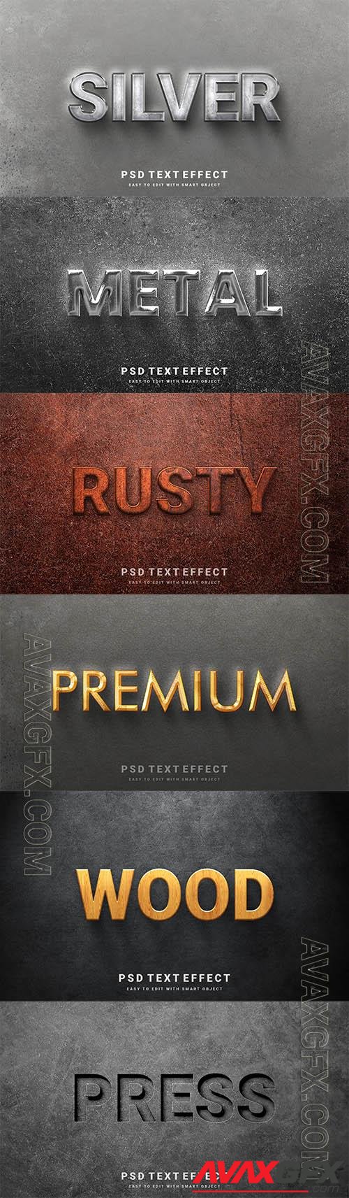 Psd style text effect editable set vol 4