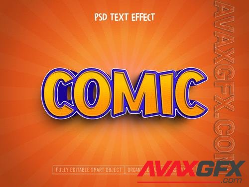 Comic text effect psd