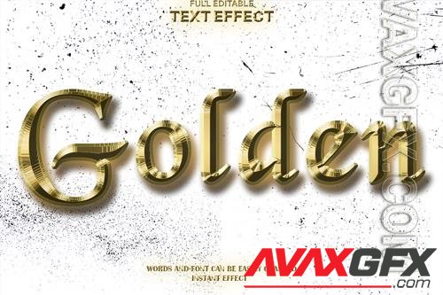 Golden editable psd text effect