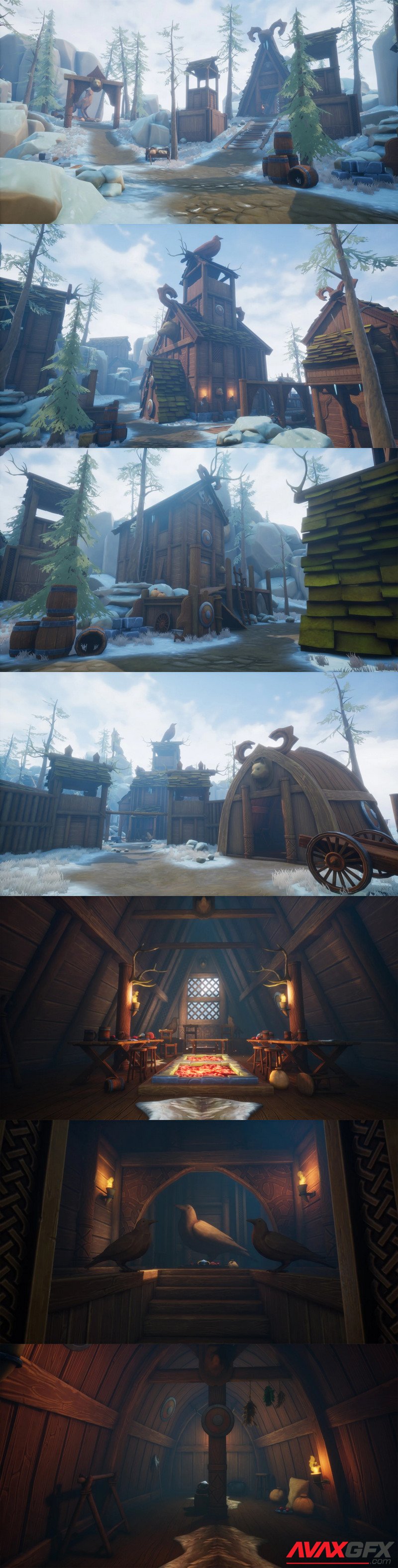 Stylized Viking Village