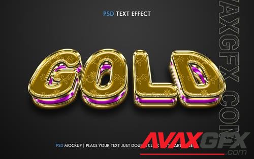 Gold ornate style psd text effect