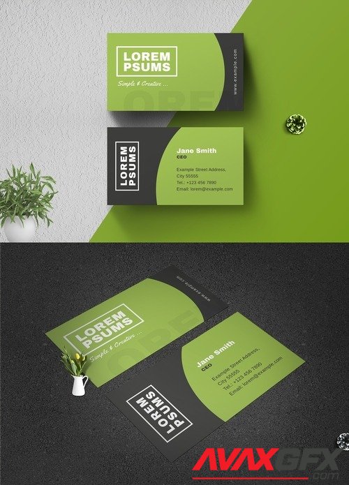 AdobeStock - Clean Business Card Layout 512658156
