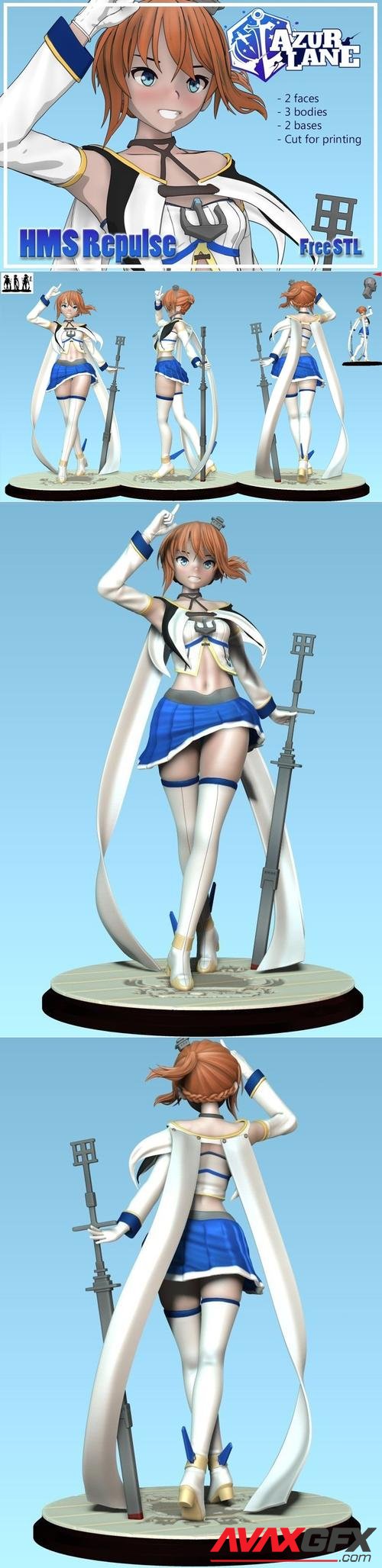 HMS Repulse - Azur Lane – 3D Print