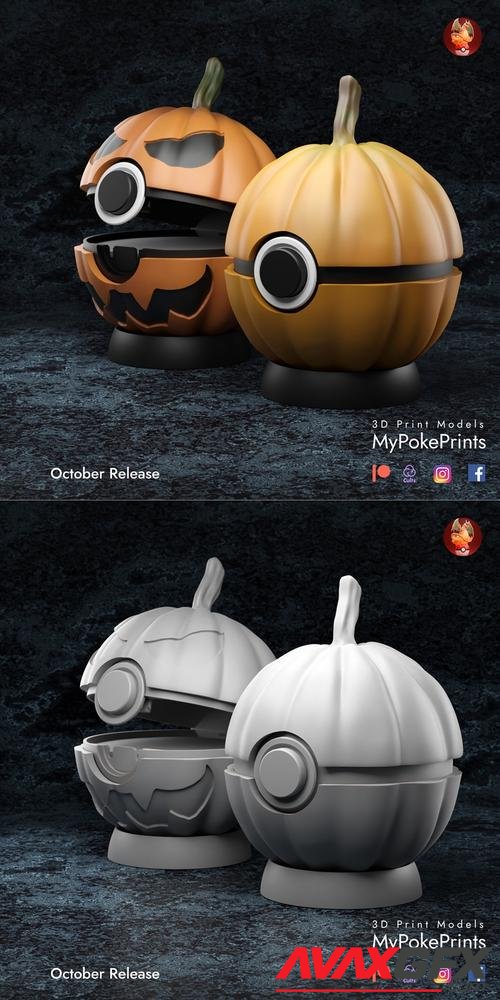 MyPokePrints - Pokeball (Pumpkin) – 3D Print