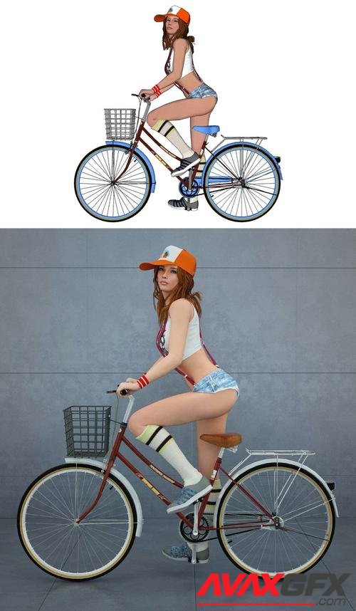 Girl on Bike – 3D Print