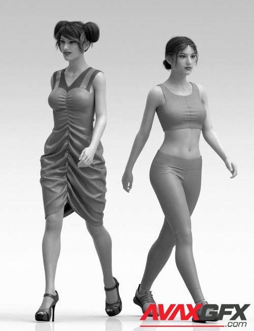 Catwalk Animations for Clothes Presentation for Genesis 8 and 8.1 Female