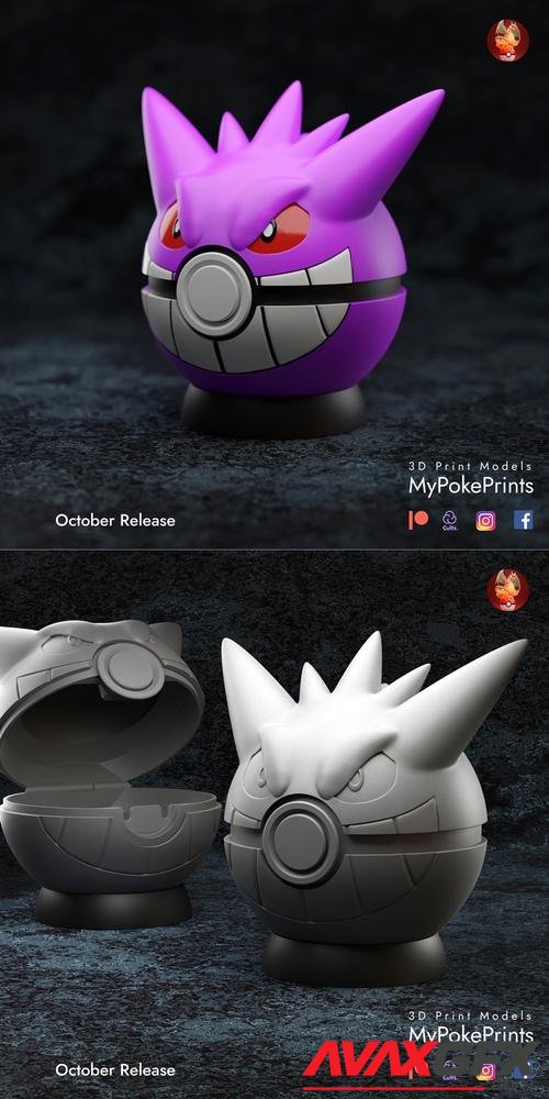 MyPokePrints - Pokeball (Gengar) – 3D Print