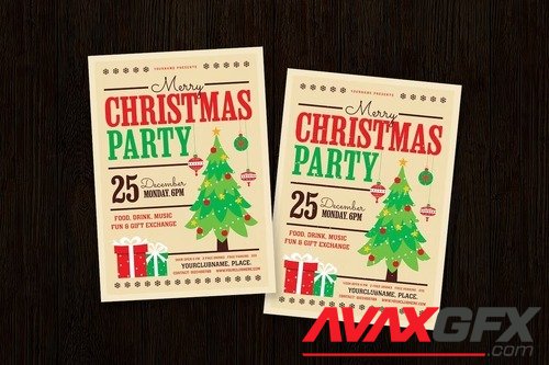 Christmas Party Flyer Template DD96DLF