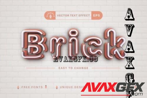 Brick - Editable Text Effect - 10932864