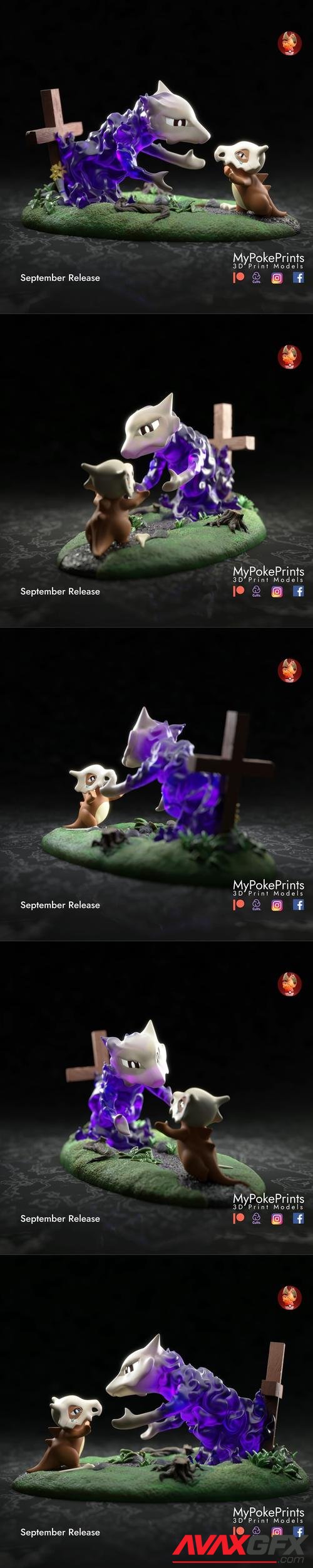 MyPokePrints - Cubone Diorama – 3D Print