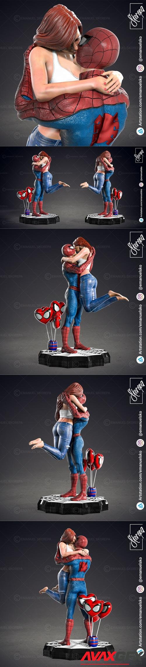 Spiderman and Mary Jane – 3D Print