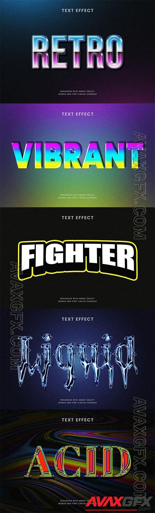 Psd style text effect editable set vol 9