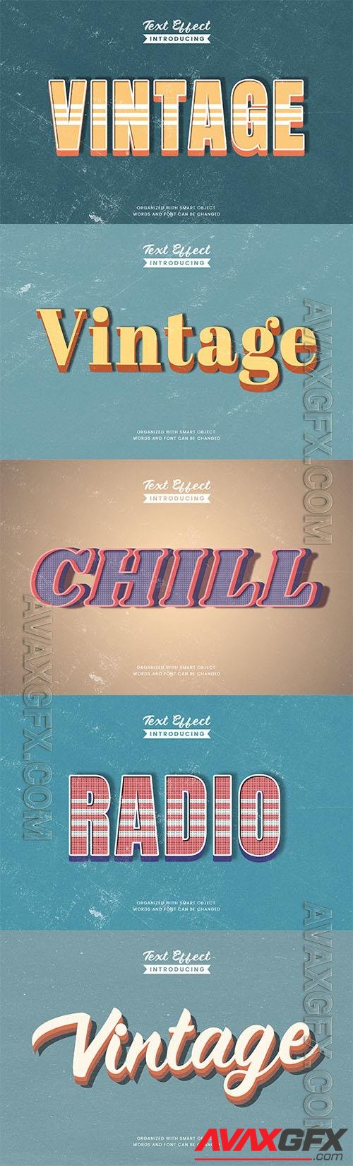 Psd style text effect editable set vol 7