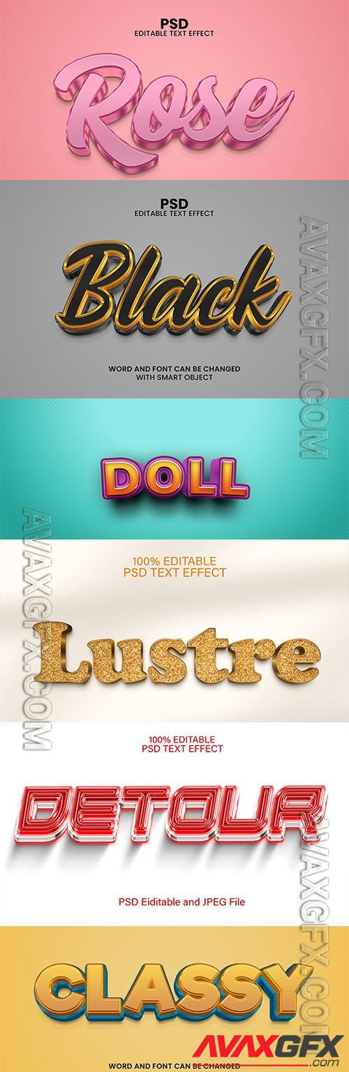 Psd style text effect editable set vol 15