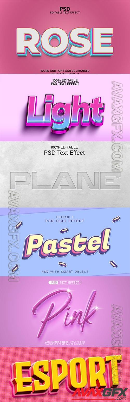 Psd style text effect editable set vol 14