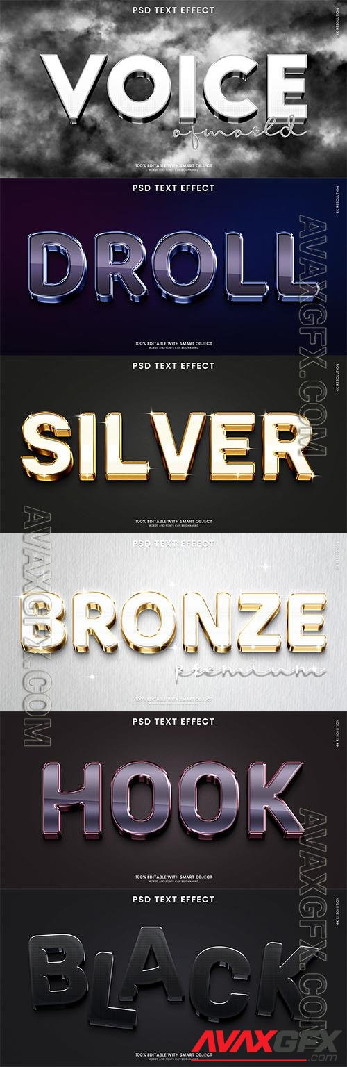 Psd style text effect editable set vol 13