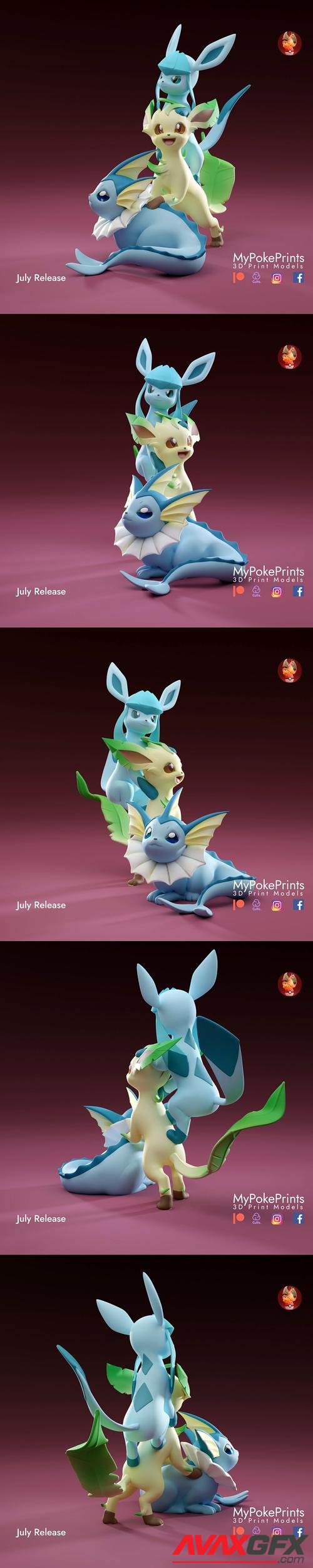 MyPokePrints - Eeveelution Diorama – 3D Print