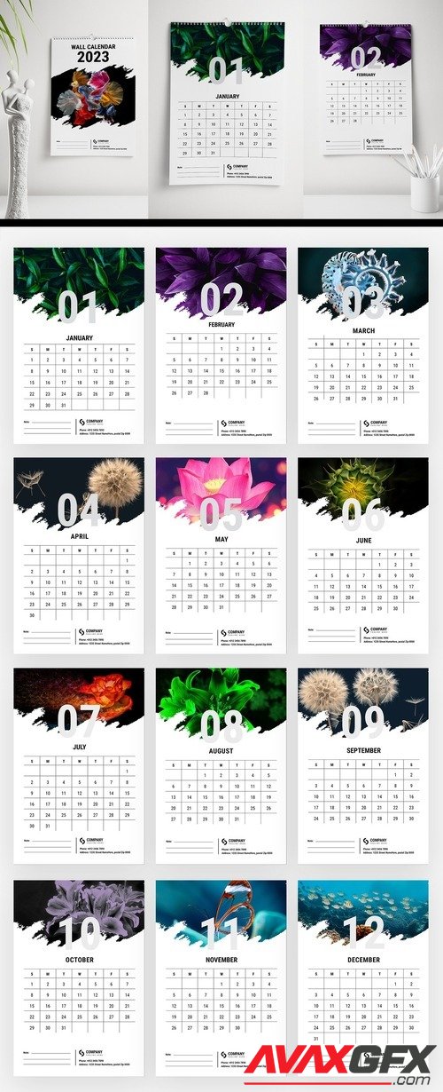 AdobeStock - 2023 Calendar Layout 541294306