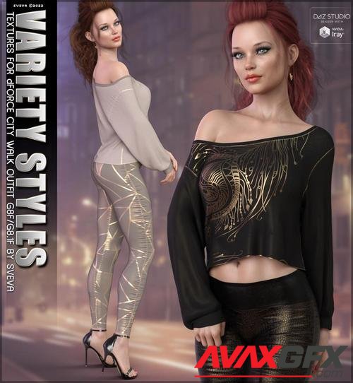 Variety Styles Textures for dForce City Walk Outfit