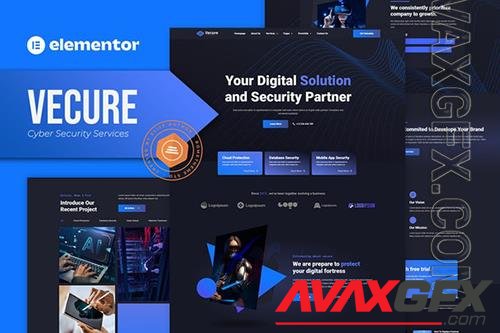 ThemeForest - Vecure - Cyber Security Services Elementor Template Kit/41897416