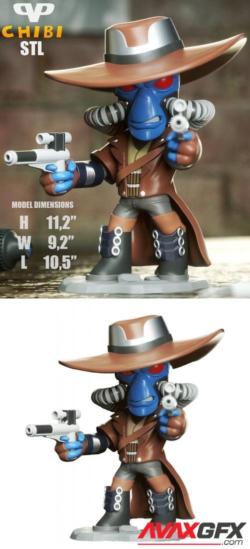 Cad Bane Chibi – 3D Print