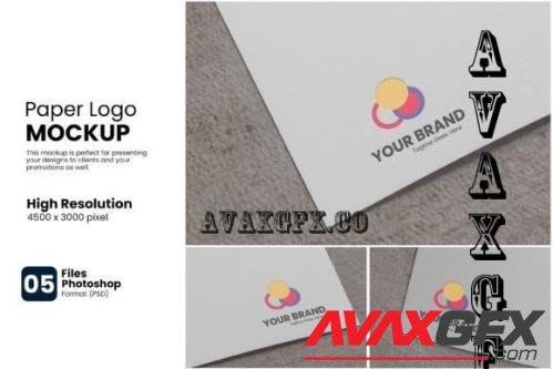 5 Paper Logo Mockups
