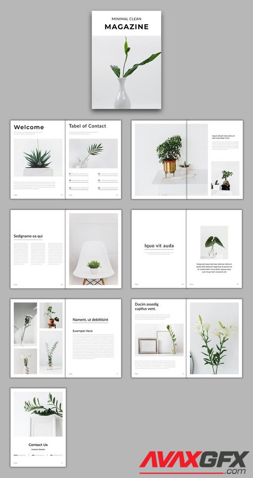 Adobestock - Minimal Clean Magazine Layout 530141096