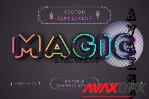 Magic Cable - Editable Text Effect - 10943420