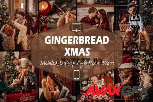 10 Gingerbread Xmas Mobile & Desktop Lightroom Presets,Warm - 2331598