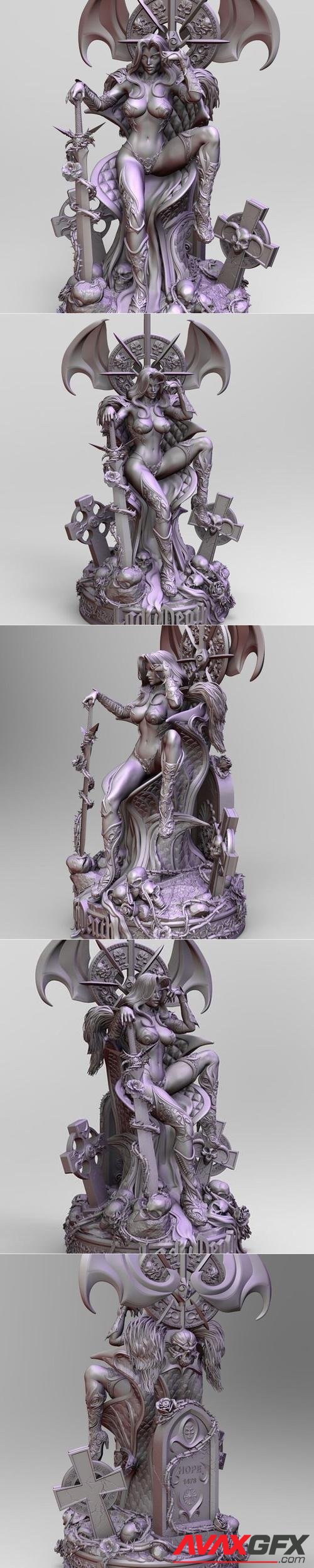 Lady Death on Throne – 3D Print