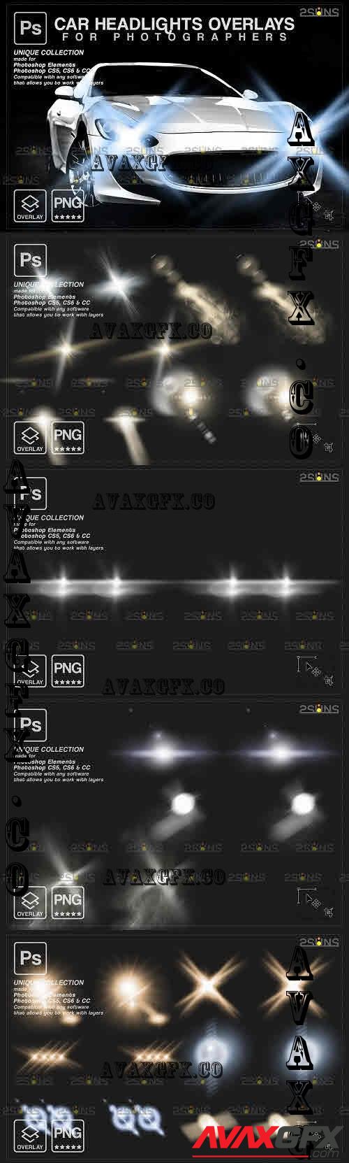 Car Headlights Photo Overlays V2 - 10943825