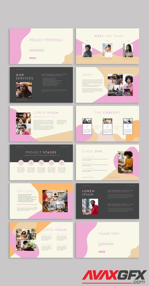 Adobestock - Presentation Layout with Abstract Shapes 537880593