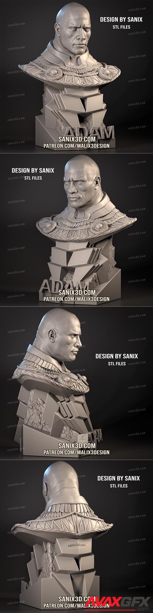 Black Adam bust – 3D Print