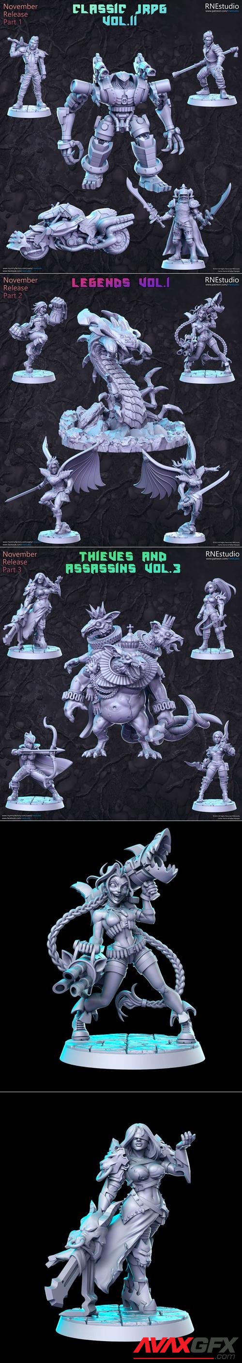 RNE Studio - Classic JRPG vol.11 and Legends vol.1 and Thieves and Assassins vol.3 November 2022 – 3D Print