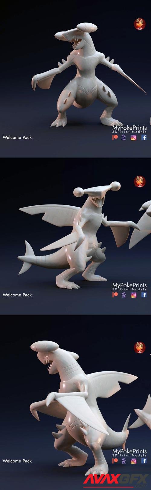 MyPokePrints - Garchomp – 3D Print