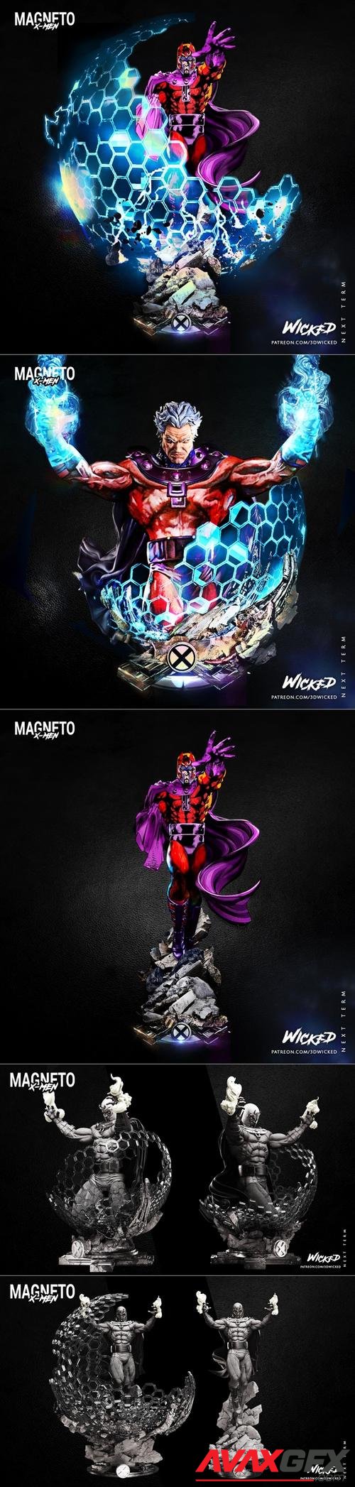 Wicked - Magneto - Statue and Bust – 3D Print