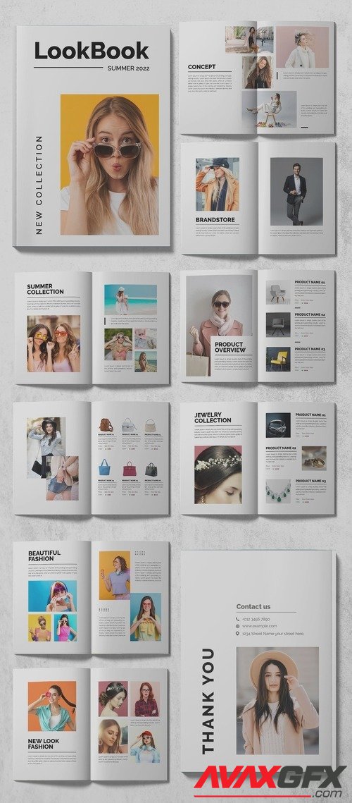 Adobestock - Look Book Layout 513056243